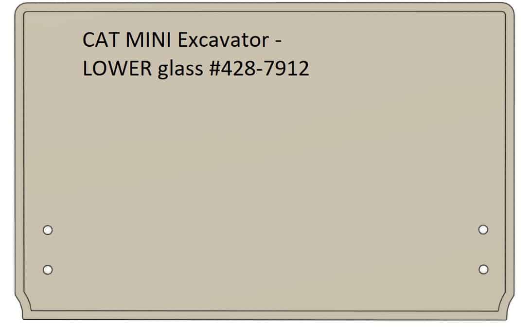 CAT Mini-Excavator 303-305 Windshield - Image 2