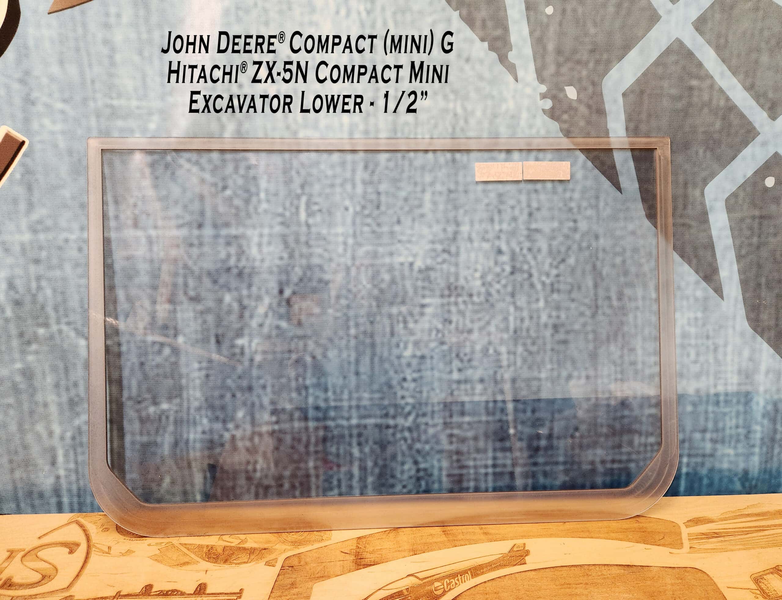 John Deere COMPACT (mini) G & P Series // Hitachi ZX-5N COMPACT (mini) Excavator Windshield - Image 4