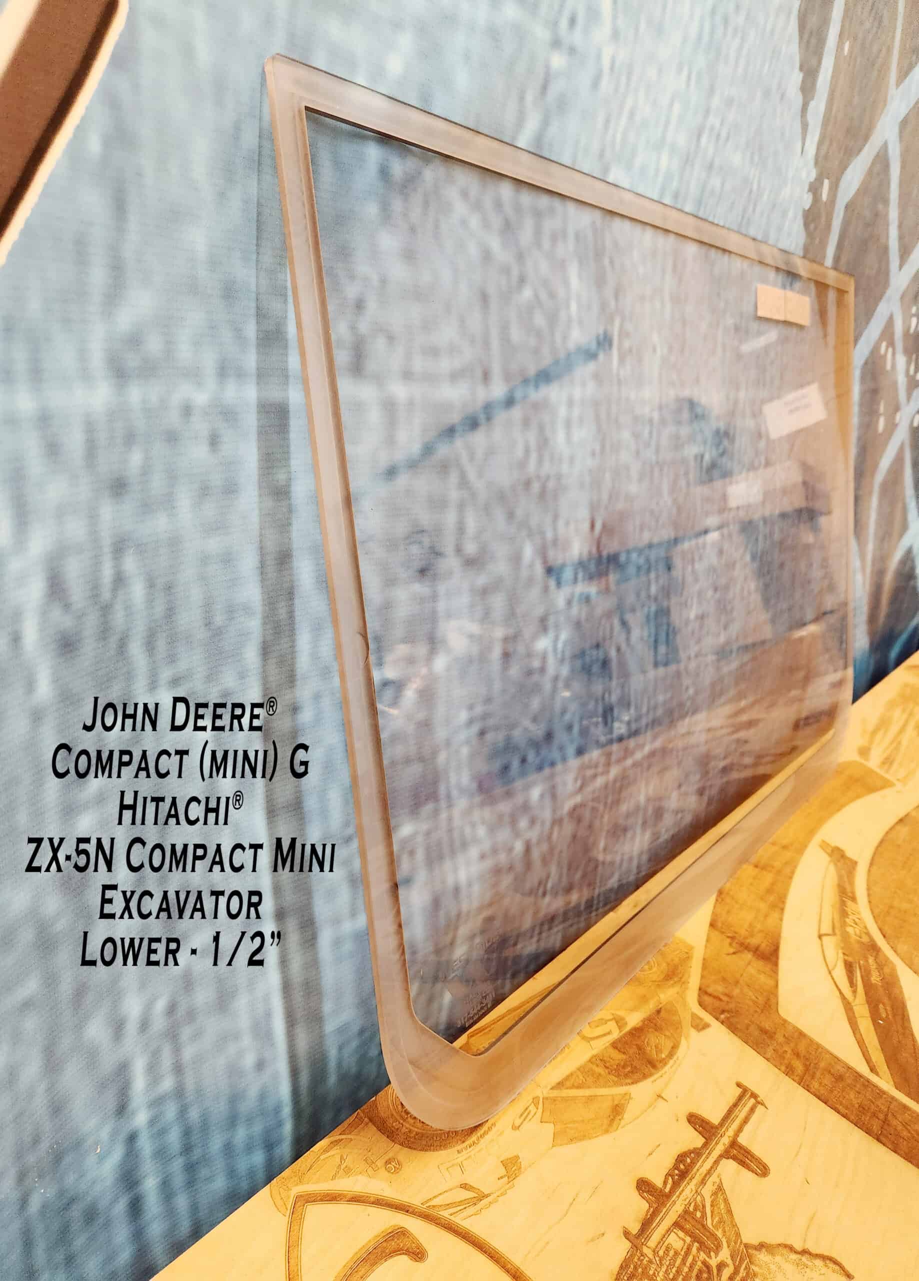 John Deere COMPACT (mini) G & P Series // Hitachi ZX-5N COMPACT (mini) Excavator Windshield - Image 5