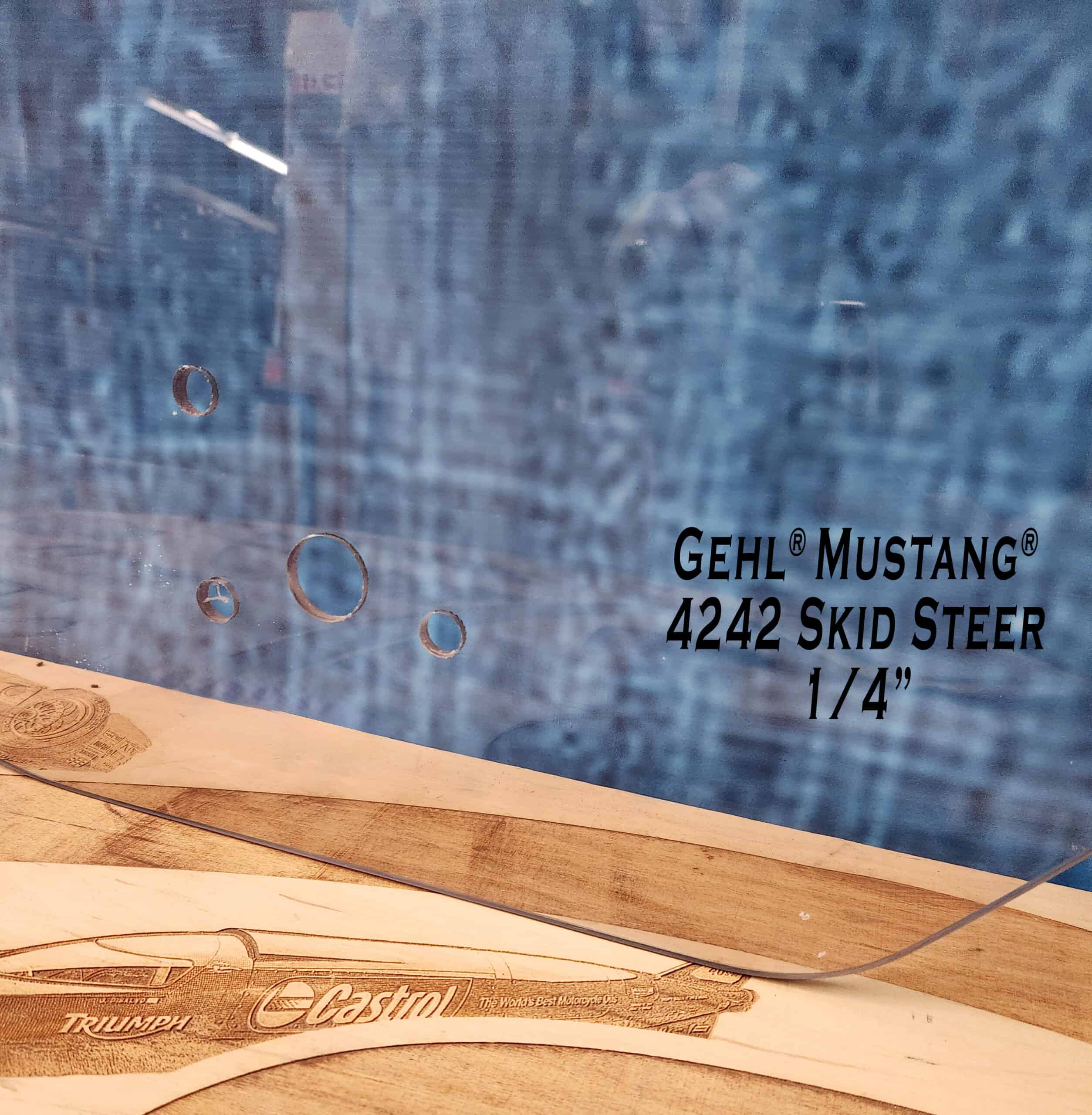 Gehl / Mustang Skid Steer Windshield: (Gehl R190-V270) – (Mustang 1900R-3300V) - Image 3